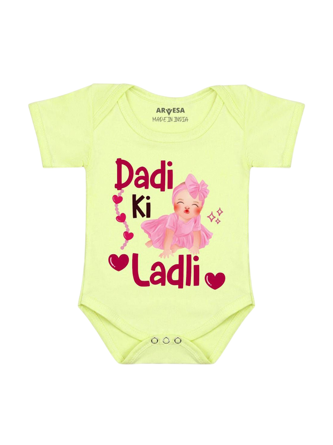 Arvesa Kids Dadi Ki Ladli Printed Bodysuit