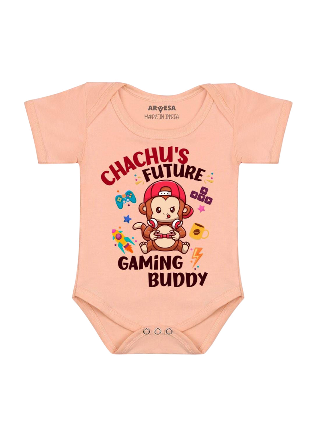 Arvesa Chachu Future Gaming Buddy Printed Romper