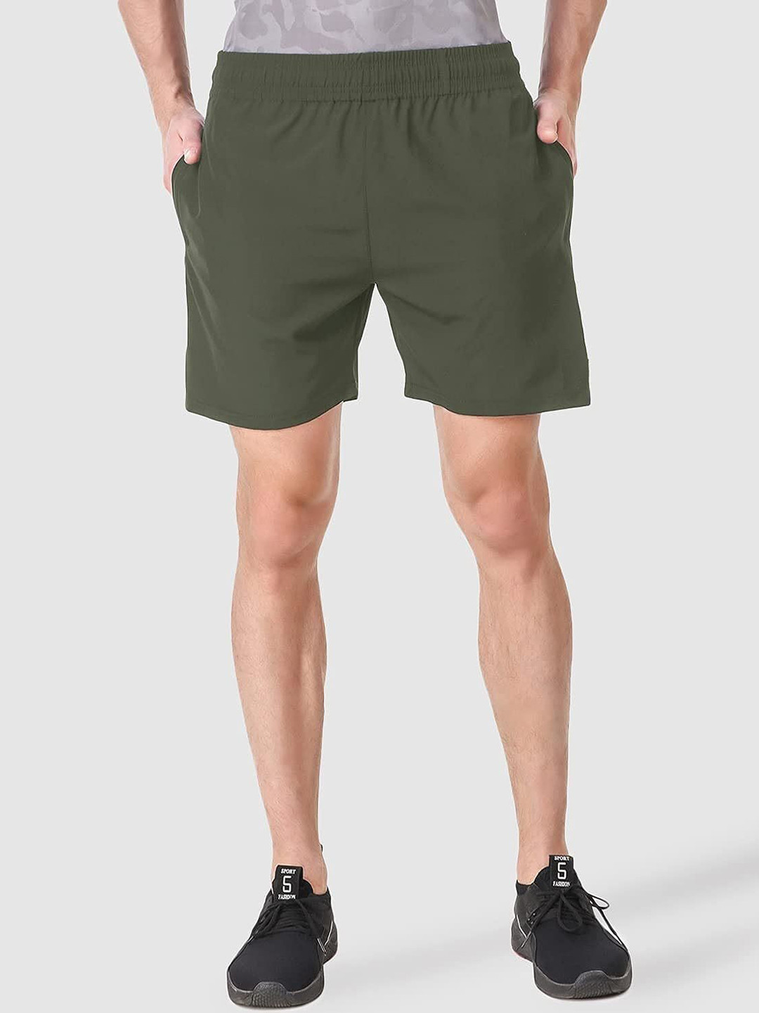 BAESD Men Running Sports Boxers Buggly_Shorts_ANS_Olive_S