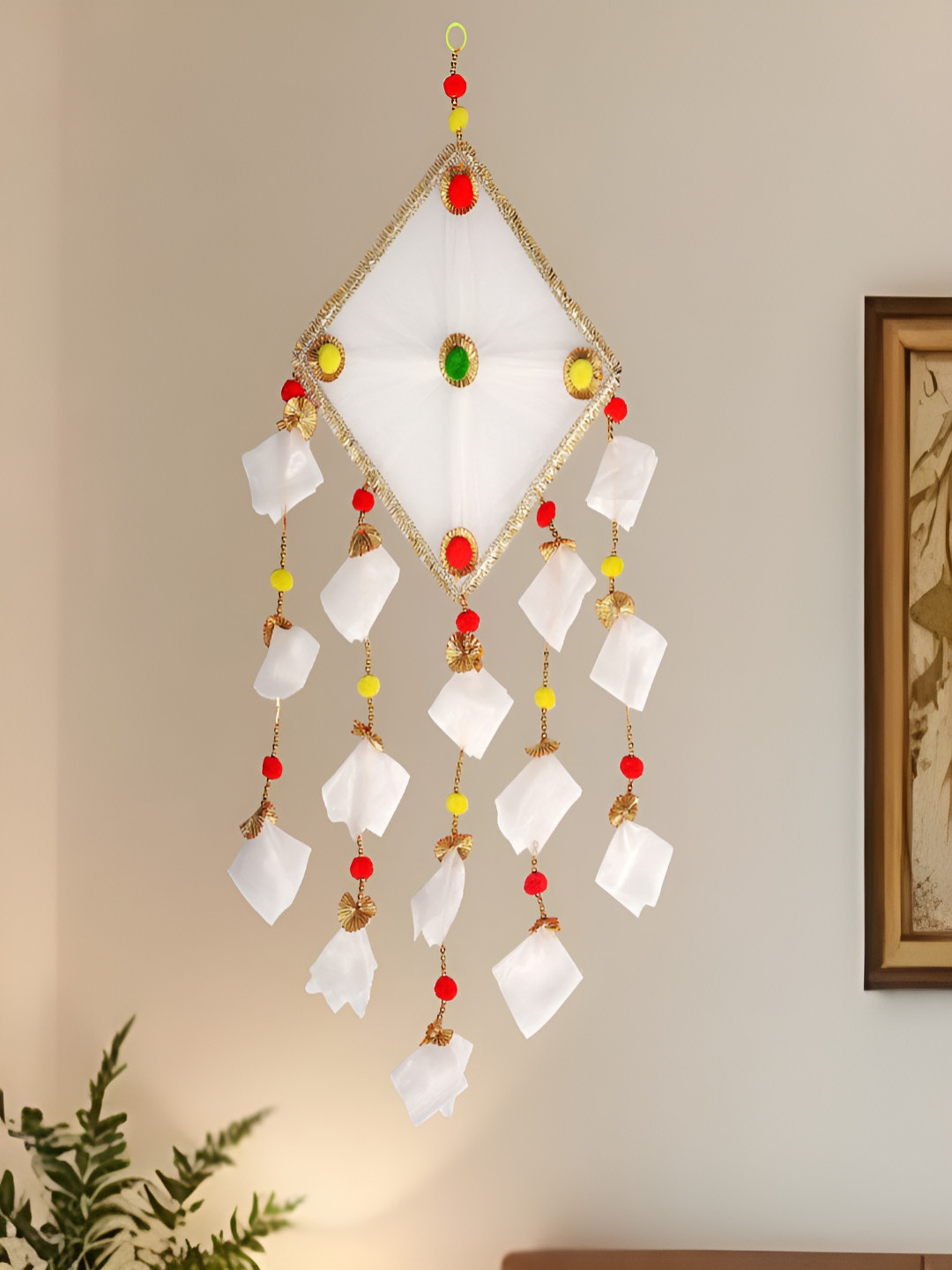 PROKART Premium Kite Fabric Tasselled Matte Hanging Hall Wall Hangings-13.4In