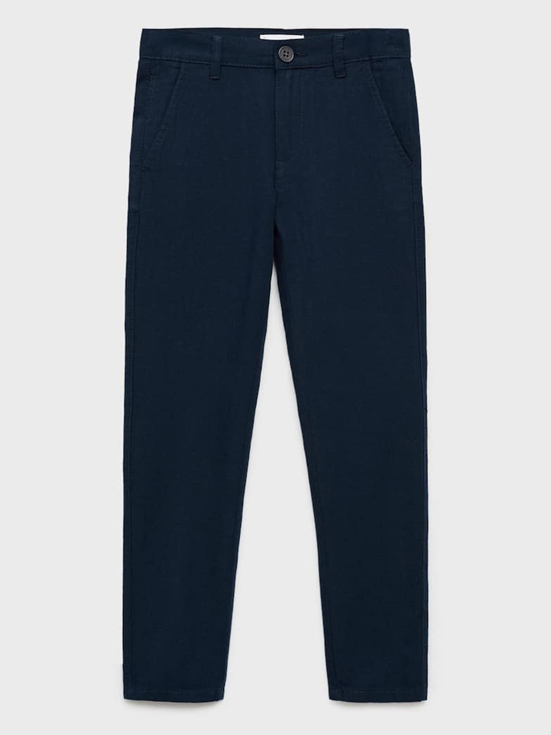 Mango Kids Boys Cotton-Linen Chinos Trousers