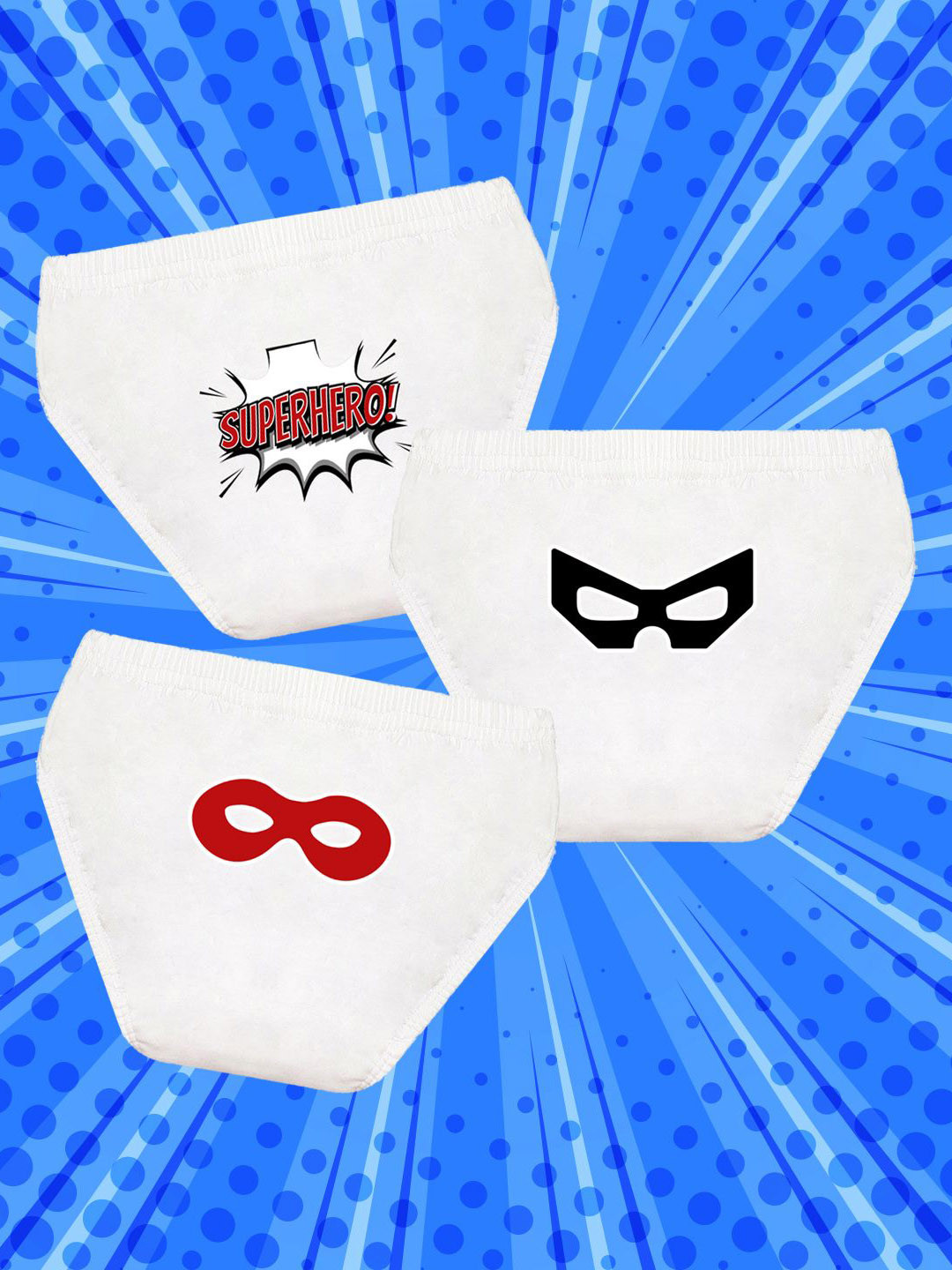 NUSYL Boys Pack Of 3 Printed Mid Rise Basic Briefs - NUBCBRFPO3.0171