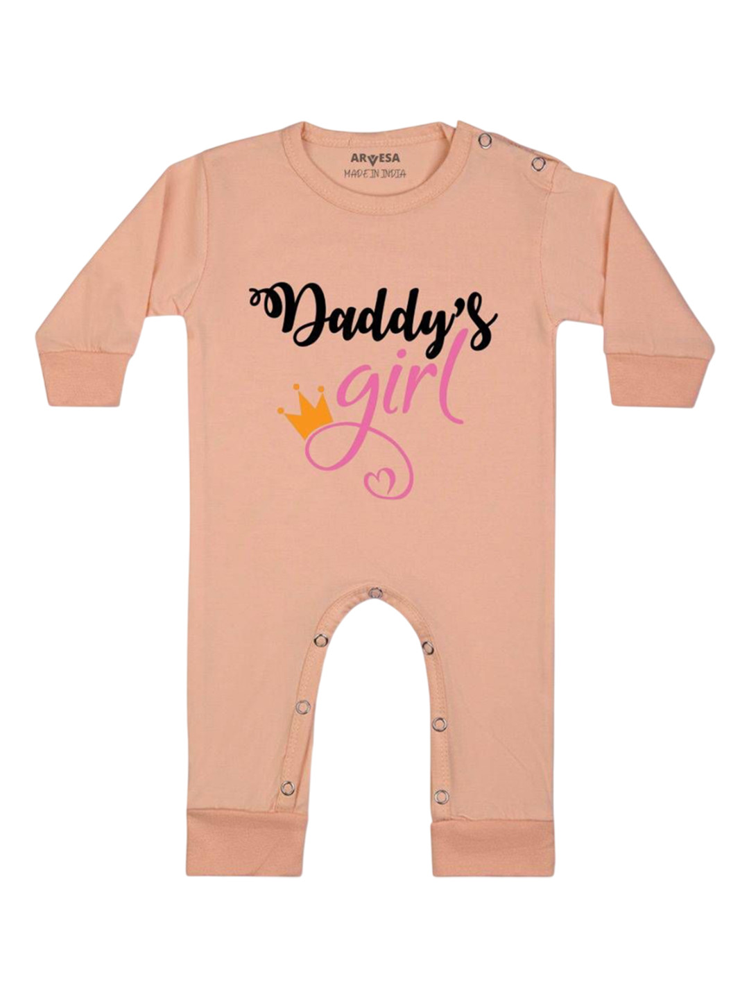 Arvesa Kids Daddy Girl Printed Baby Romper
