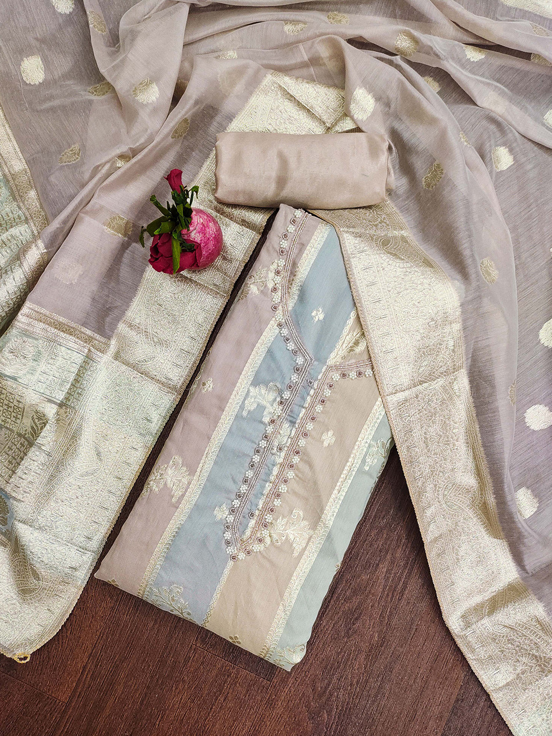 SAINOOR Abstract Unstitched Dress Material