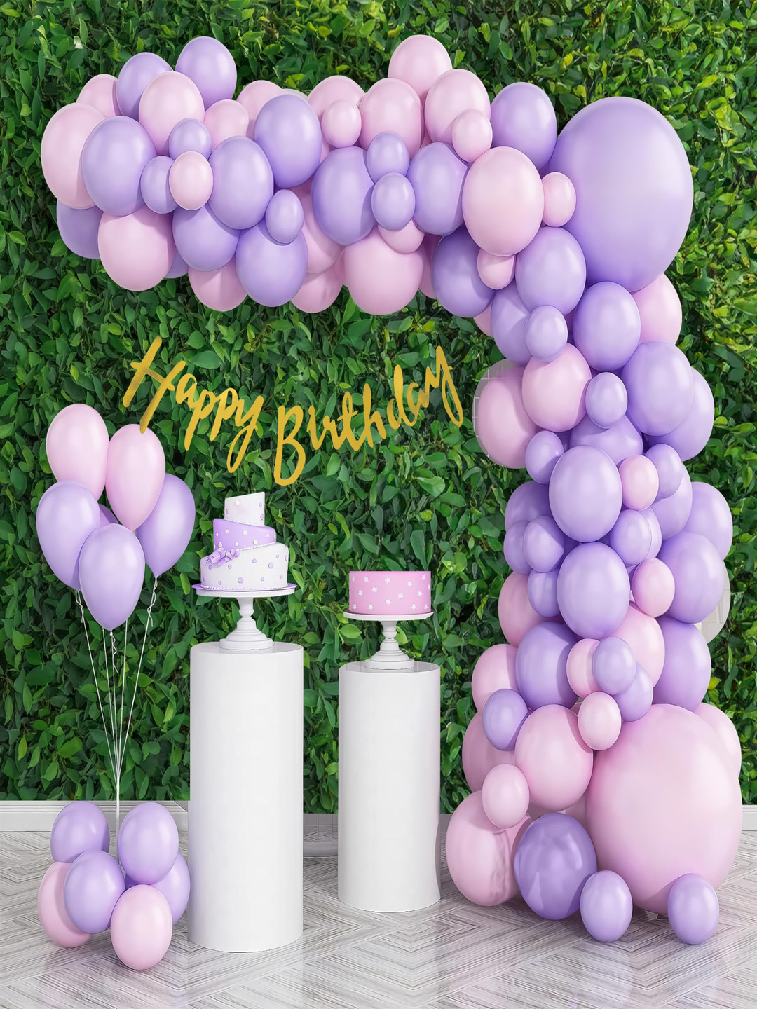 Special You 52 -Pcs Pink & Purple Balloon Happy Birthday Dcor
