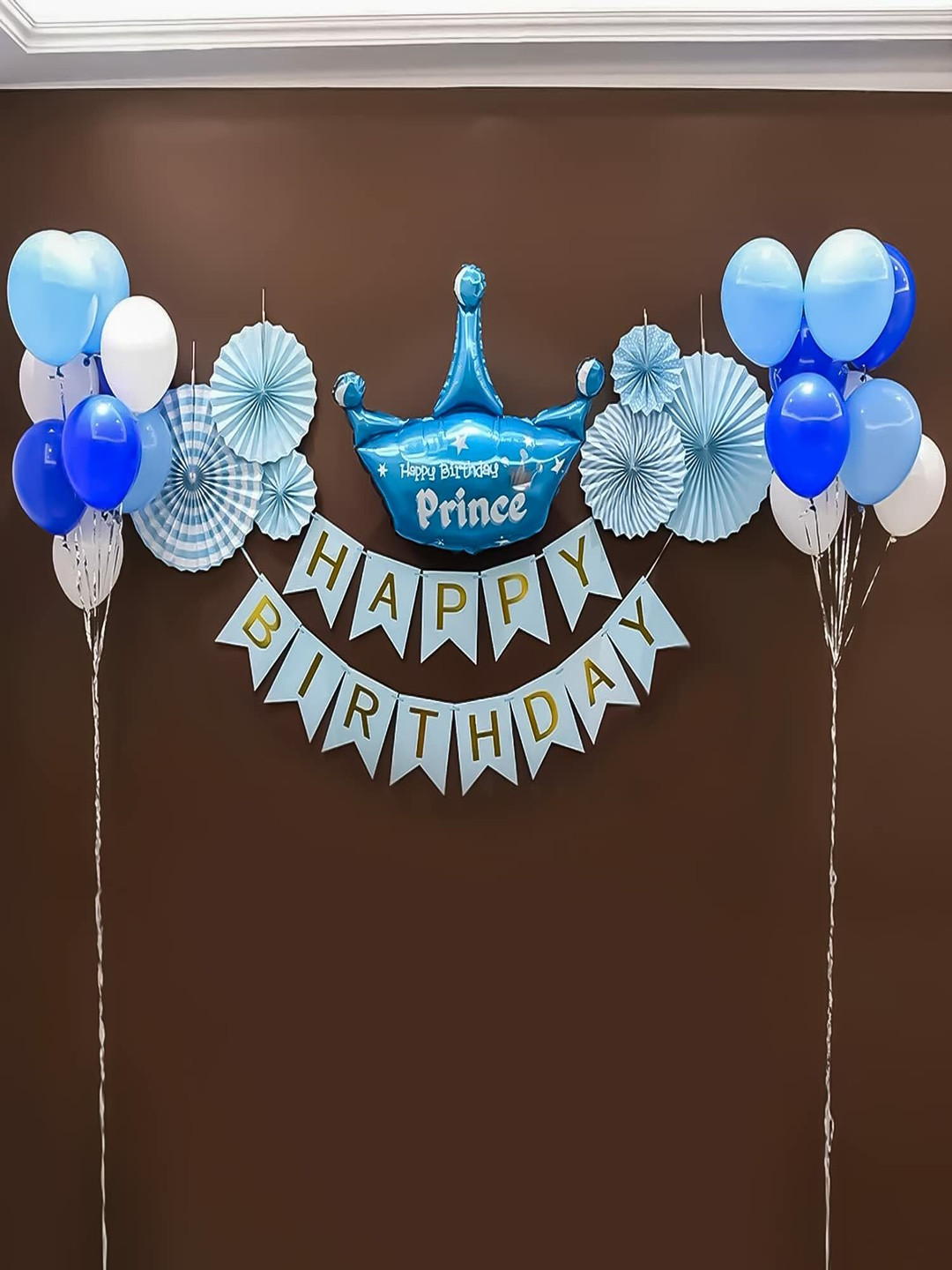 Special You 41-Pcs Blue & White Foil Balloons Birthday Decors