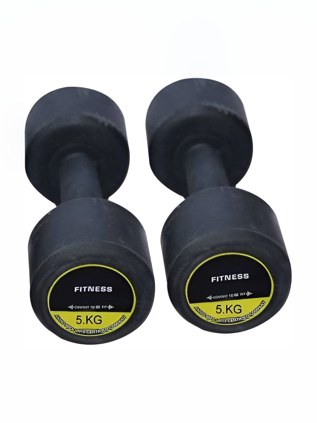 HackerX 2-Pcs Rubber Dumbbells - 5 kg Each
