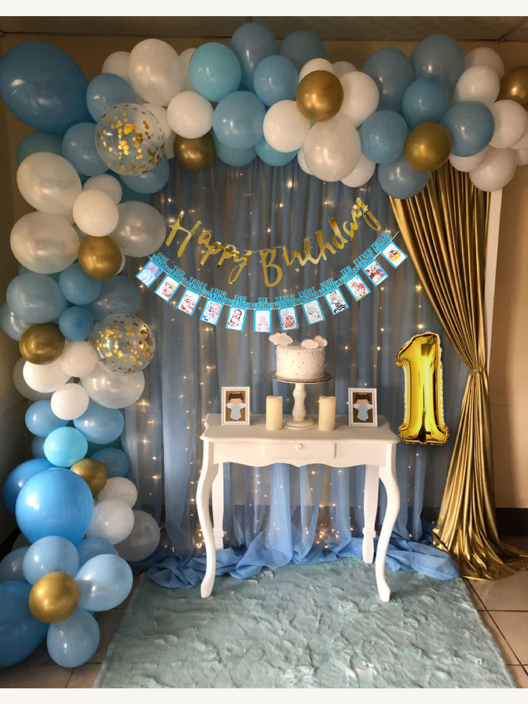Special You Boys Gold-Toned 78 Pieces Birthday Decor