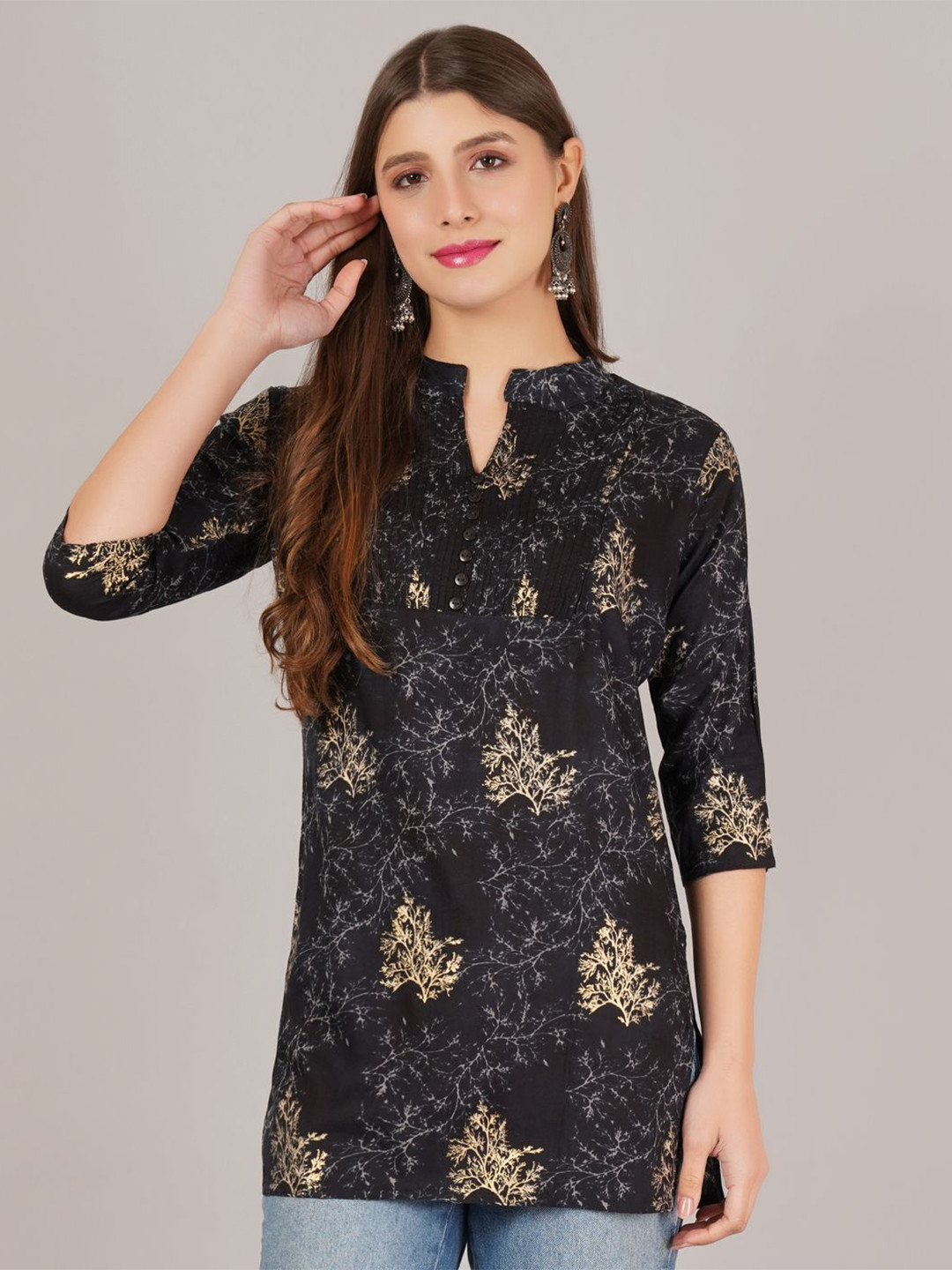 JAITRA APPARELS Printed Pure Cotton Kurti