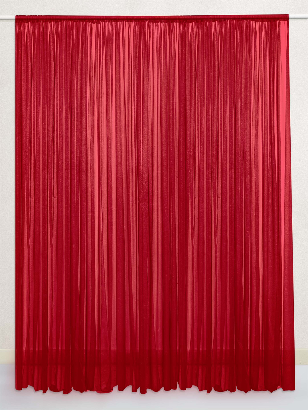 Special You 2 Pieces Maroon Chiffon Festive Curtains