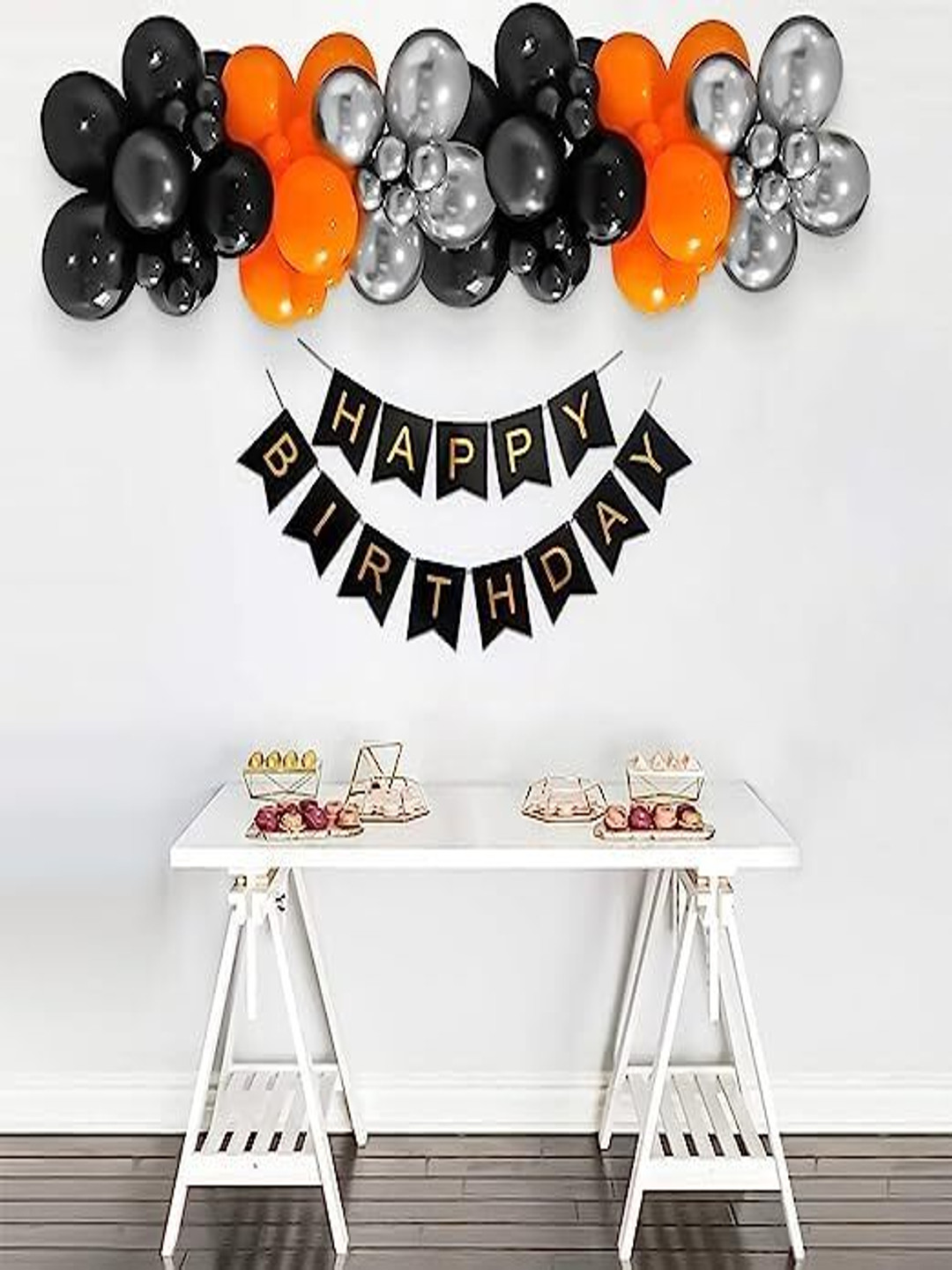 Special You Black & Orange 27 Pieces Birthday Decoration Balloons with Banner