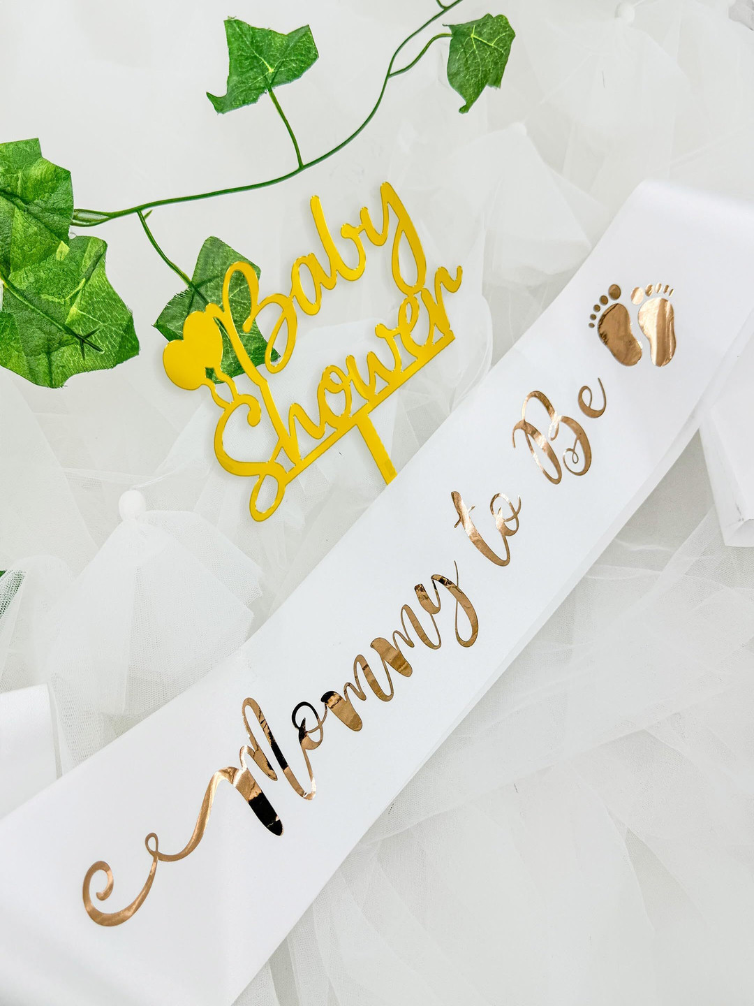 Special You 2 Pcs White Baby Shower Festive Decor