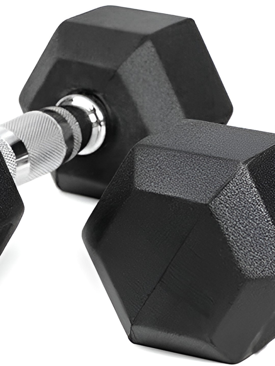 HackerX 2-Pcs Fixed Weight Hexagonal Rubber Dumbbell 10 kg
