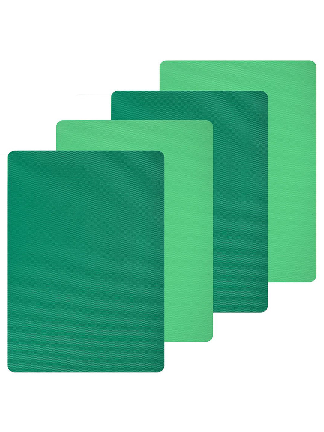 Kuber Industries Green & Teal 4 Pieces Textured Chopping Mat Boards