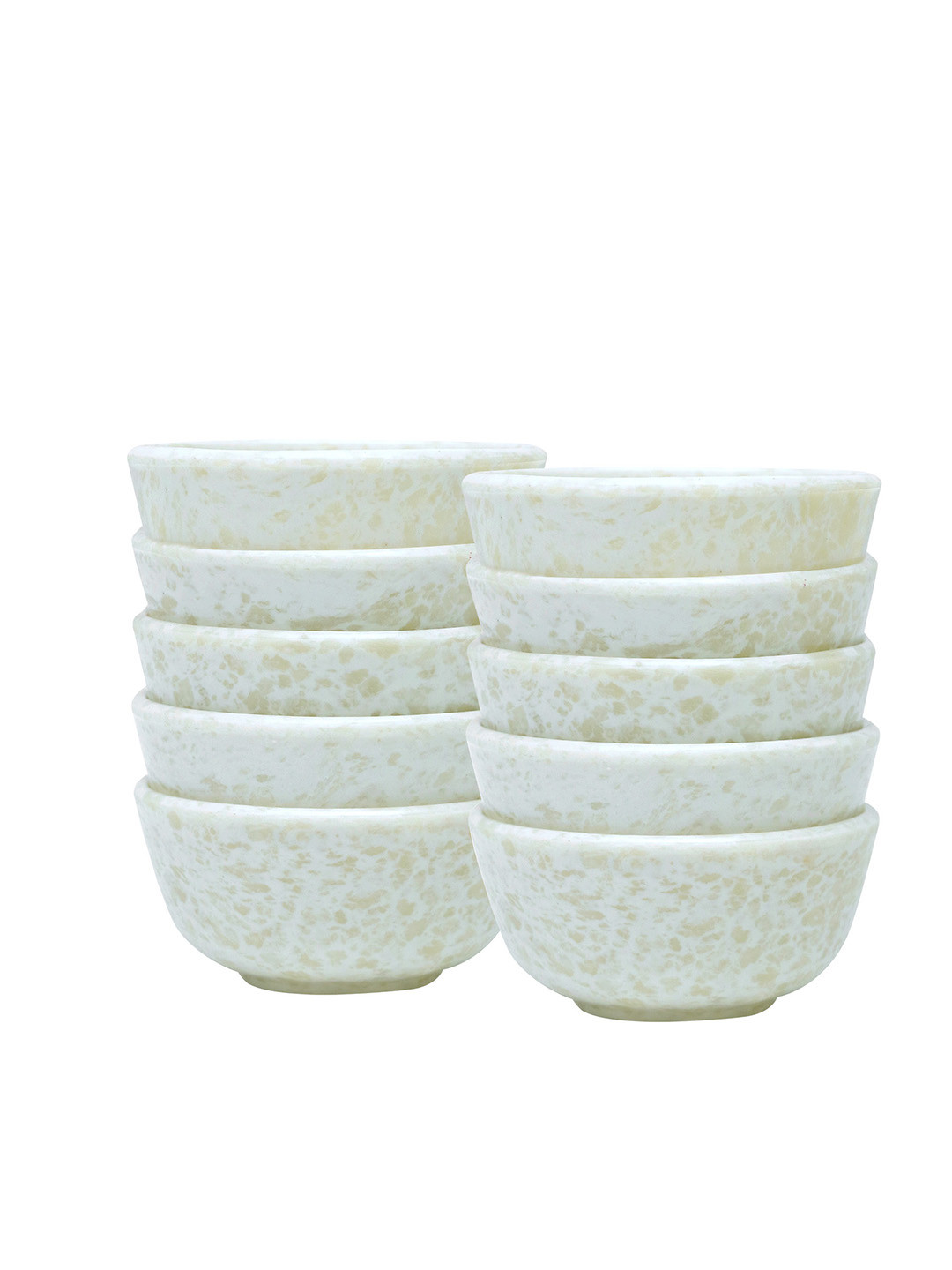 ARIYA Off White 8 Pieces Melamine Dishwasher and Microwave Safe Serving Bowl