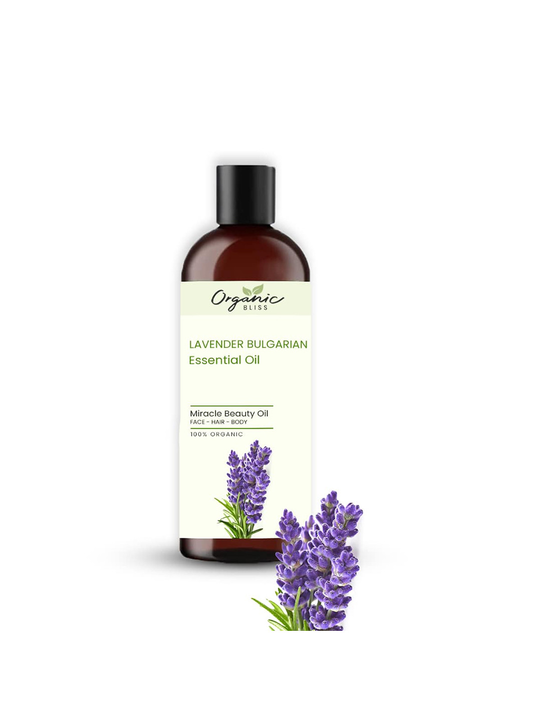 Organic Bliss Lavender Bulgarian Essential Beauty Massage Oil For Face Hair & Body - 50 ml