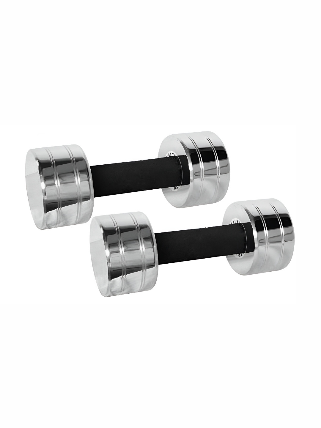 HackerX 2 Pieces Heavy Work-Out Chrome Plated Steel Fixed Weight Dumbbells 30 kg