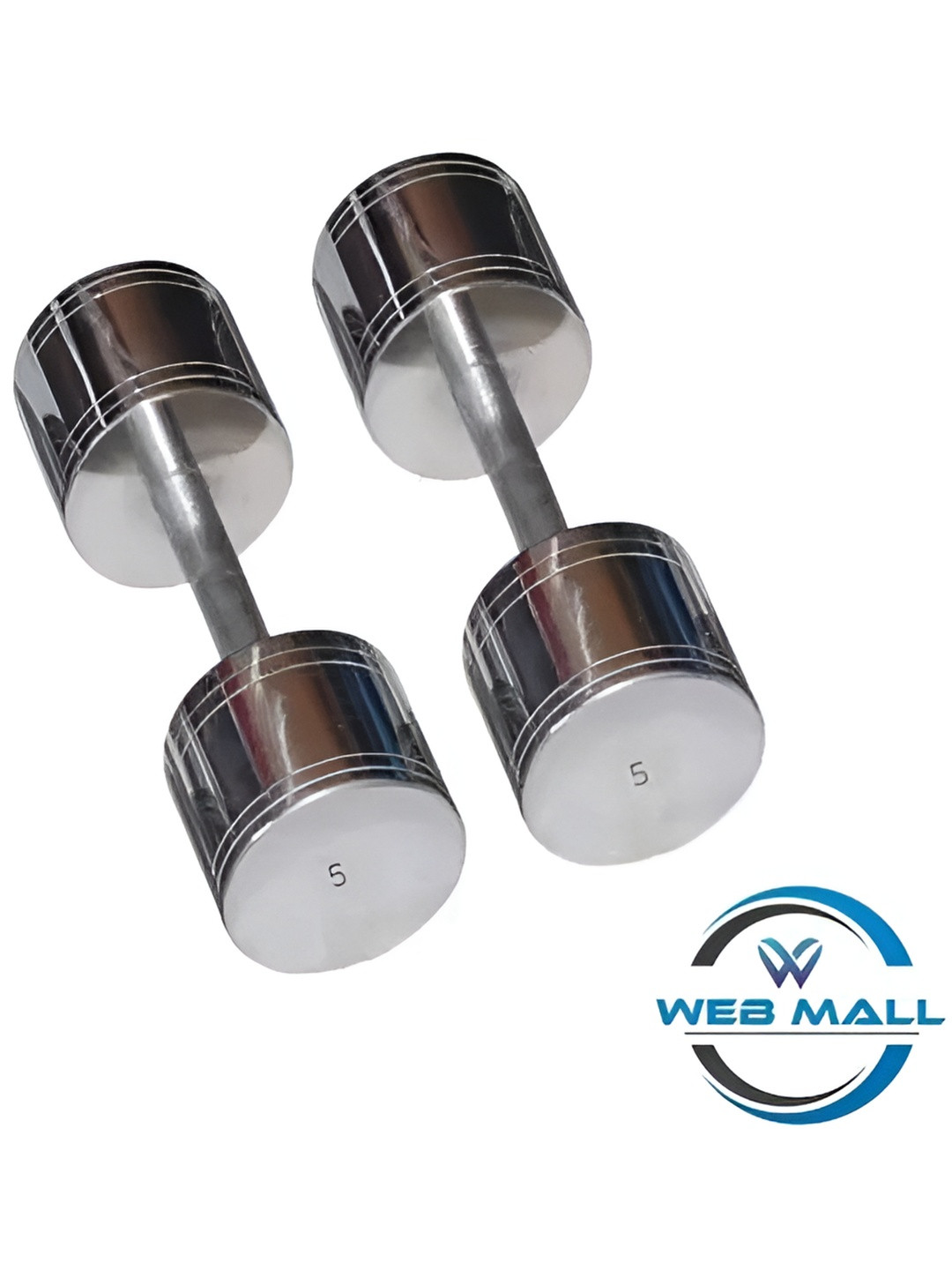 HackerX Set Of 2 Steel Fixed Weight Dumbbells -10 kg Each
