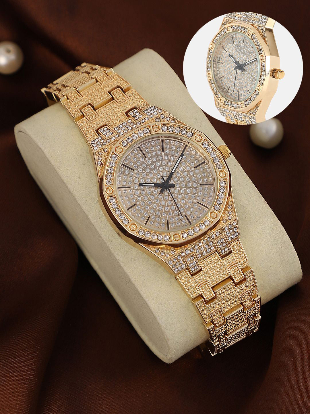 HAUTE SAUCE  Women's The Vrazzi Cushion Watch SS25_HSWC1375-Gold