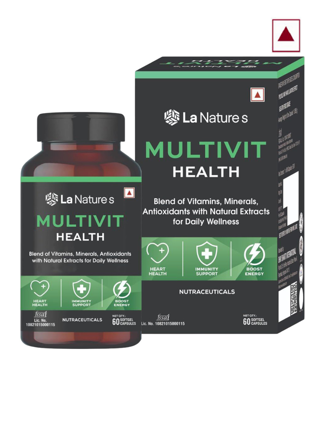 La Nature's Multivit Health Capsules For Immunity & Alertness - 60 Softgel Capsules