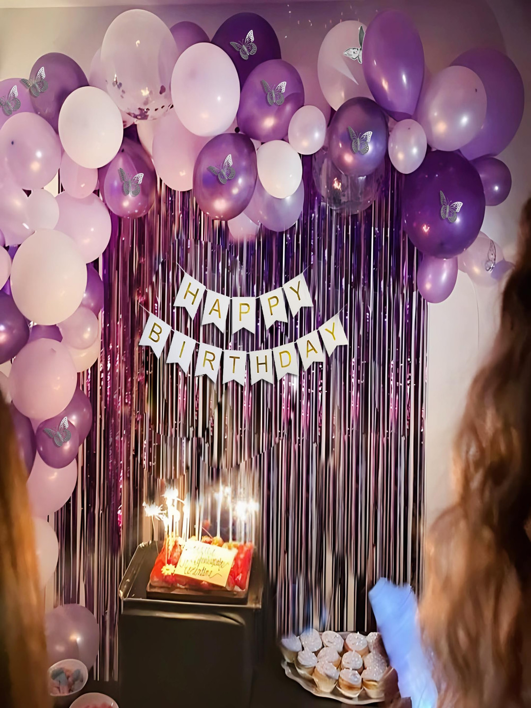 Special You 65 Pcs Purple & Pink Textured Birthday Decorations