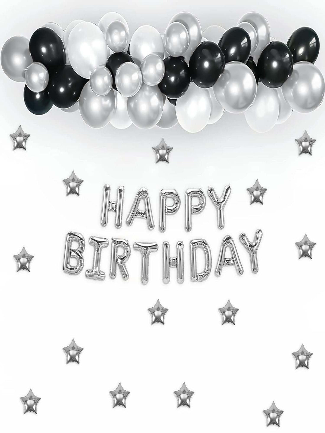 Special You 43-Pcs Black & White Happy Birthday Decor