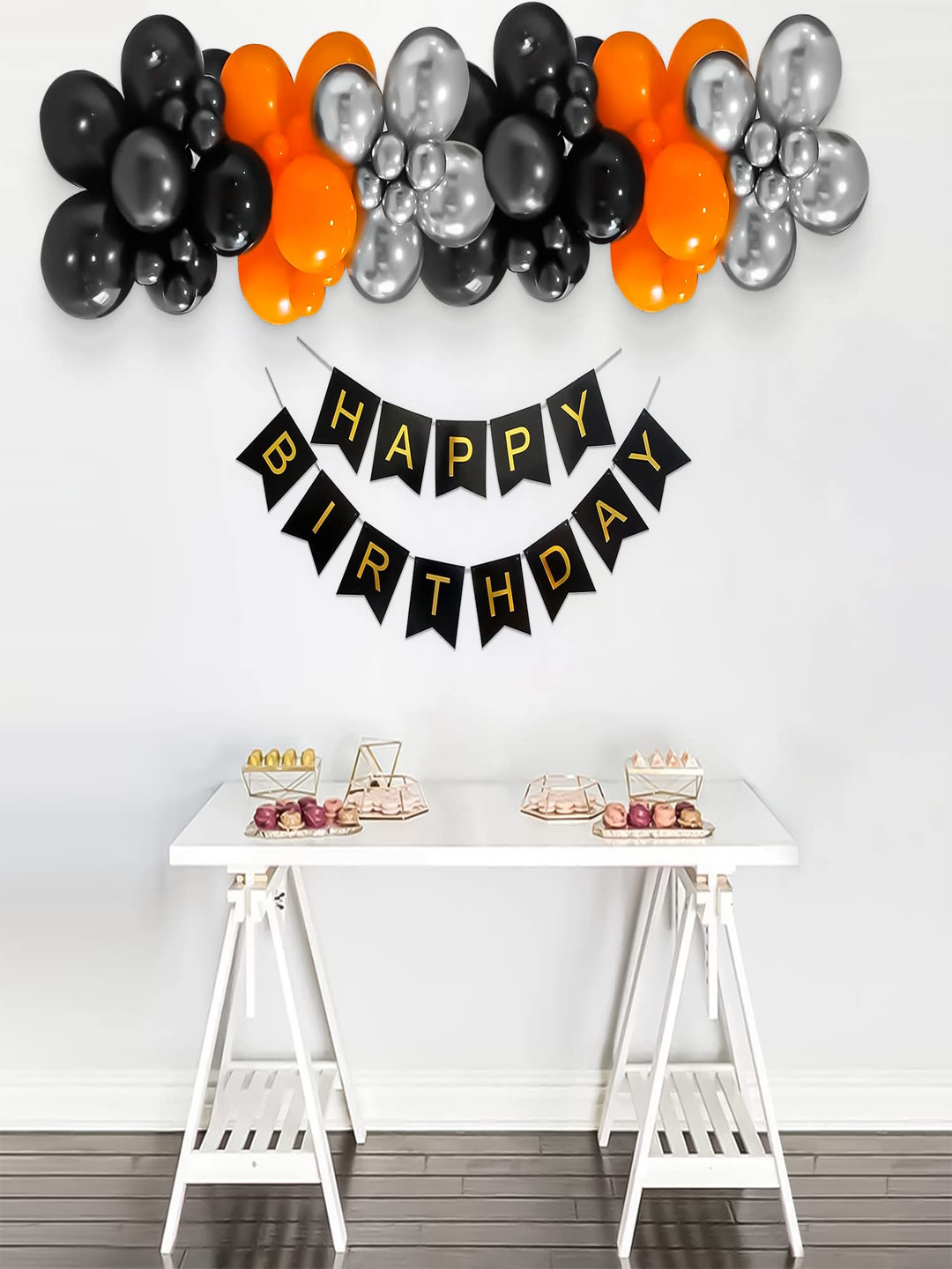 Special You 27-Pcs Black & Grey Happy Birthday Decor