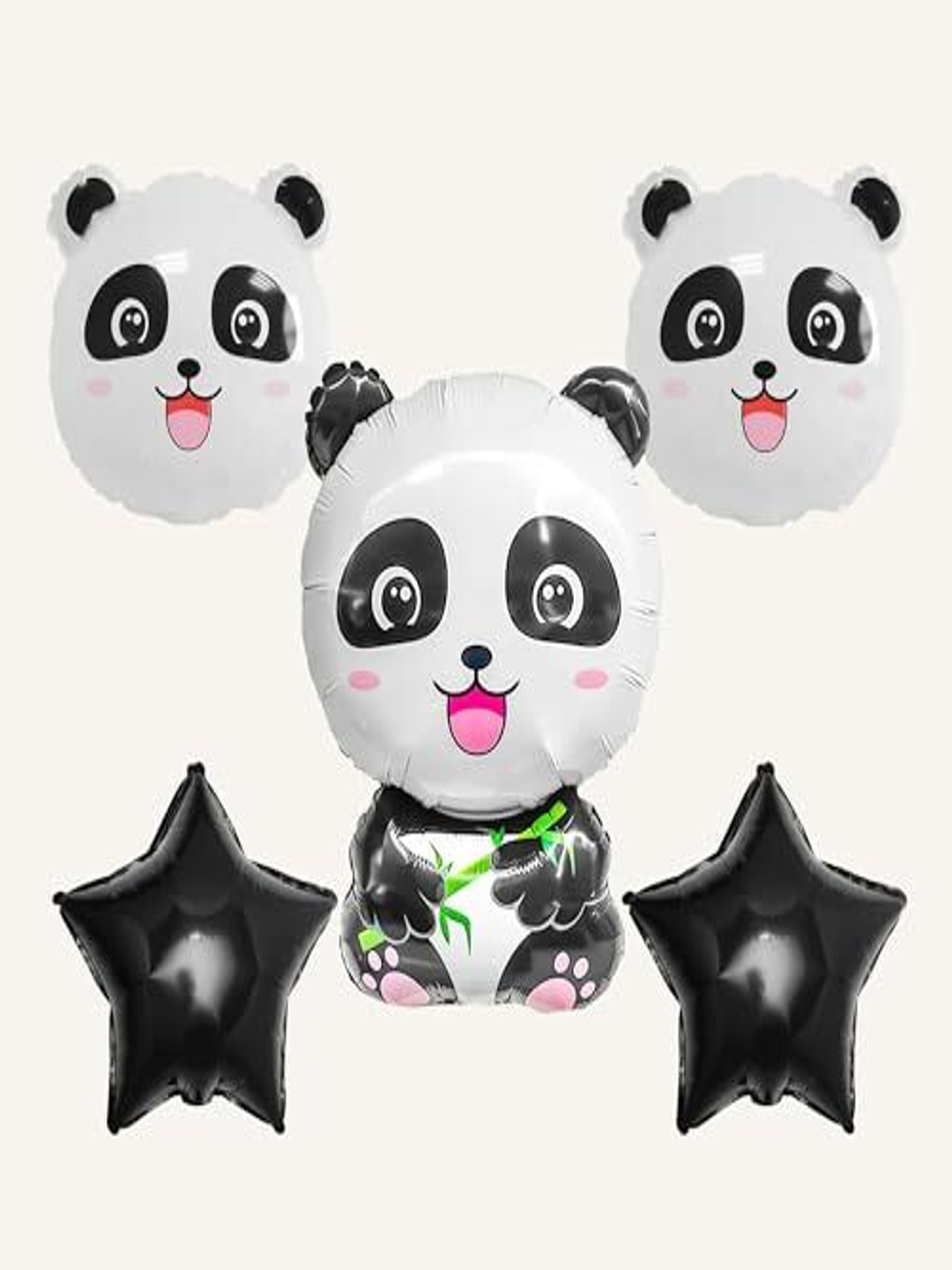 Special You White & Black Patterned 5 Pcs Panda theme Festive Decor foil balloon