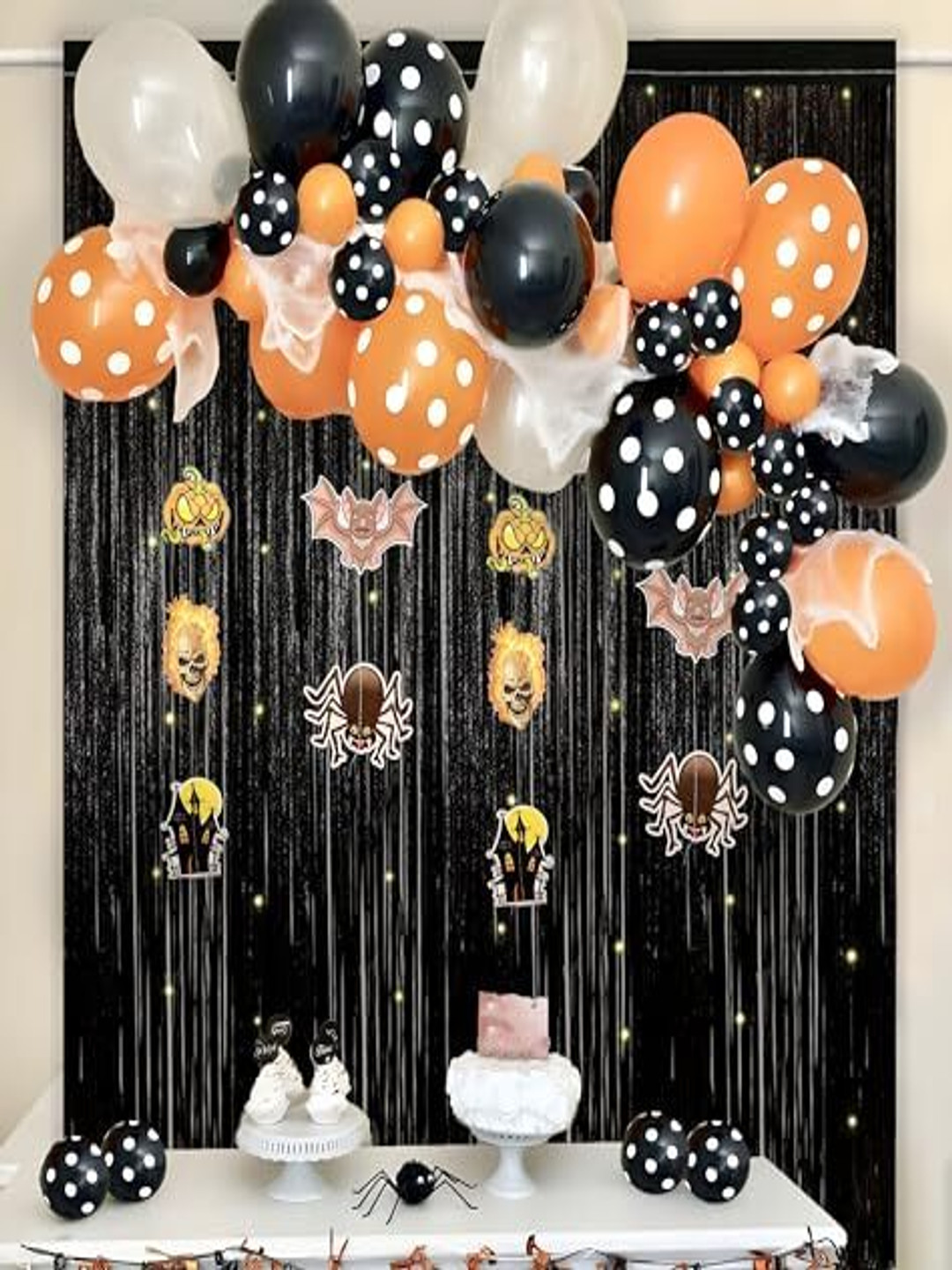 Special You 53-Pcs Black & White Halloween Festive Decor Kit