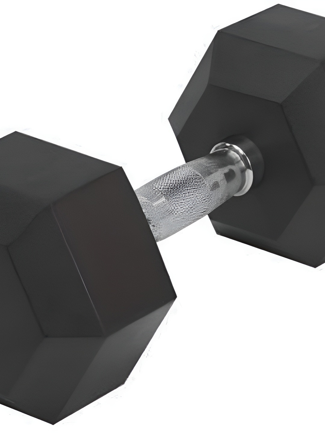 HackerX 2-Pcs Fixed Weight Hexagonal  Rubber Dumbbell 5 kg