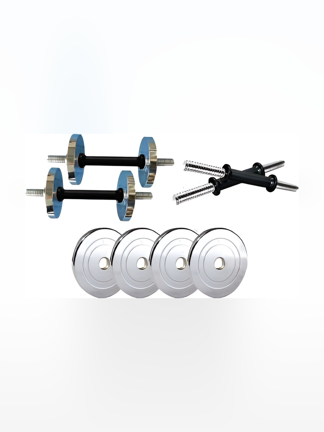 HackerX 6-Pcs Steel Plates Adjustable Dumbbell 20 kg