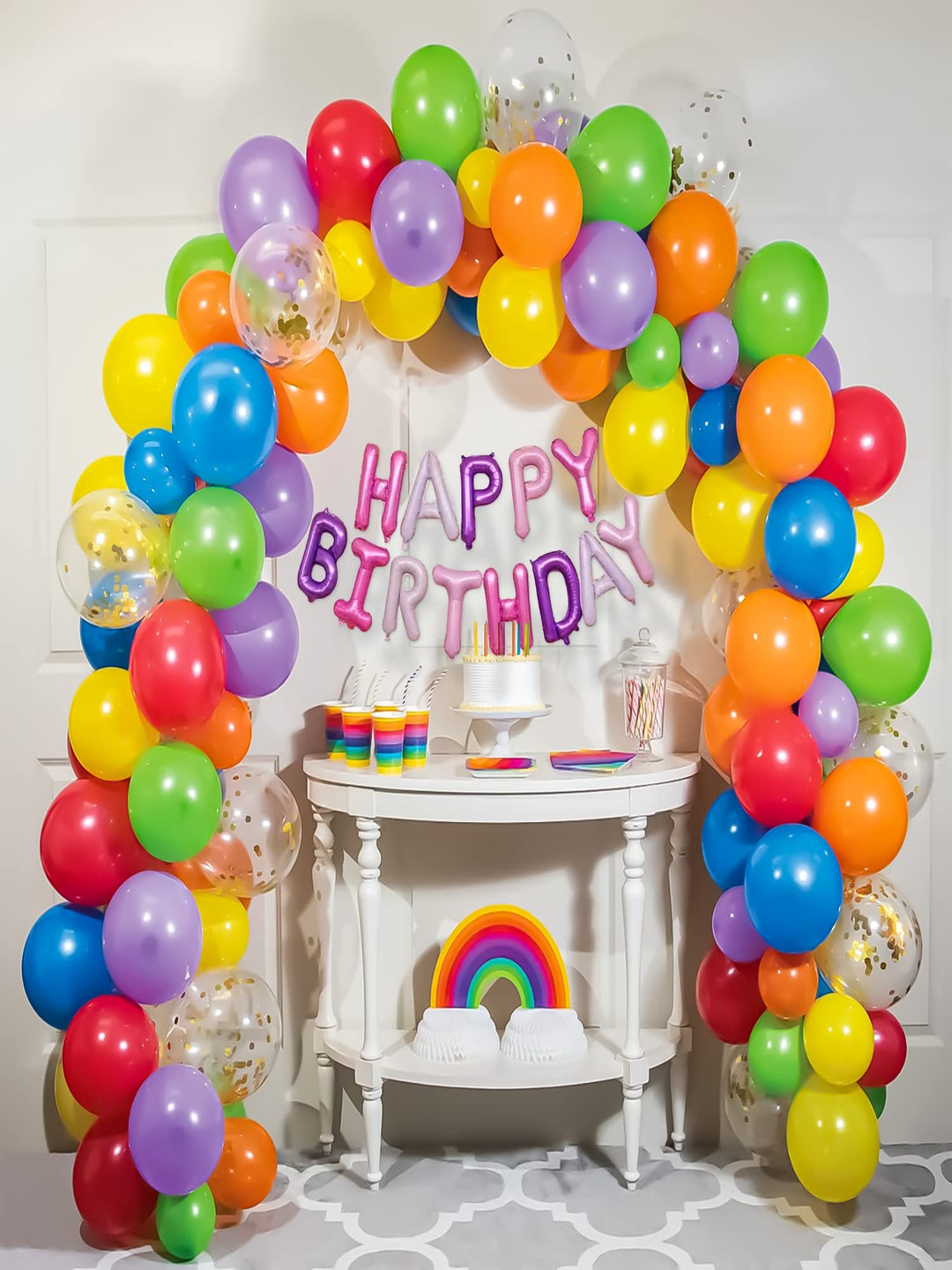 Special You 68 Pcs Red & Green Birthday Decorations