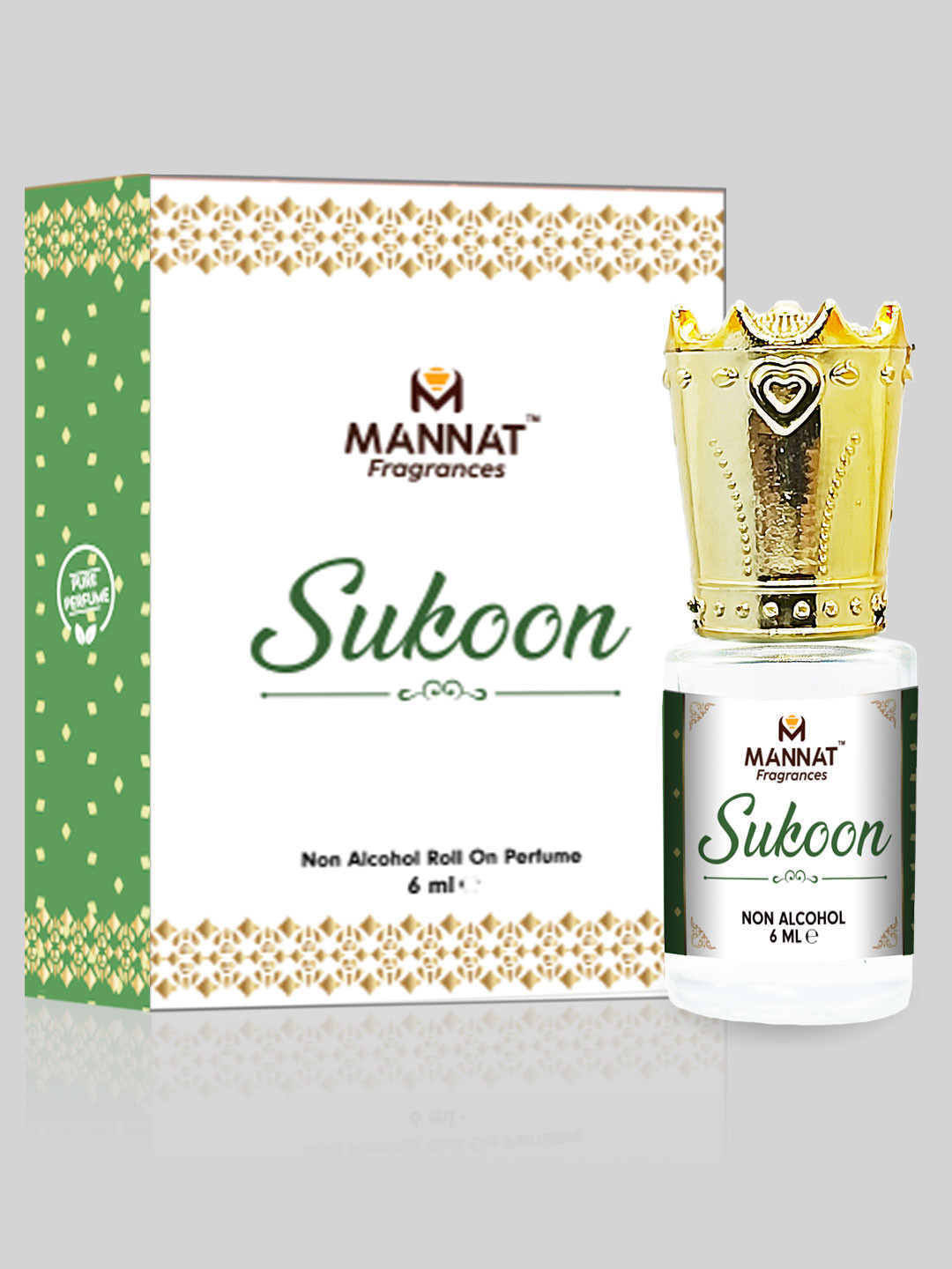 mannat fragrances Sukoon Long Lasting & Non Alcoholic Attar - 6 ml