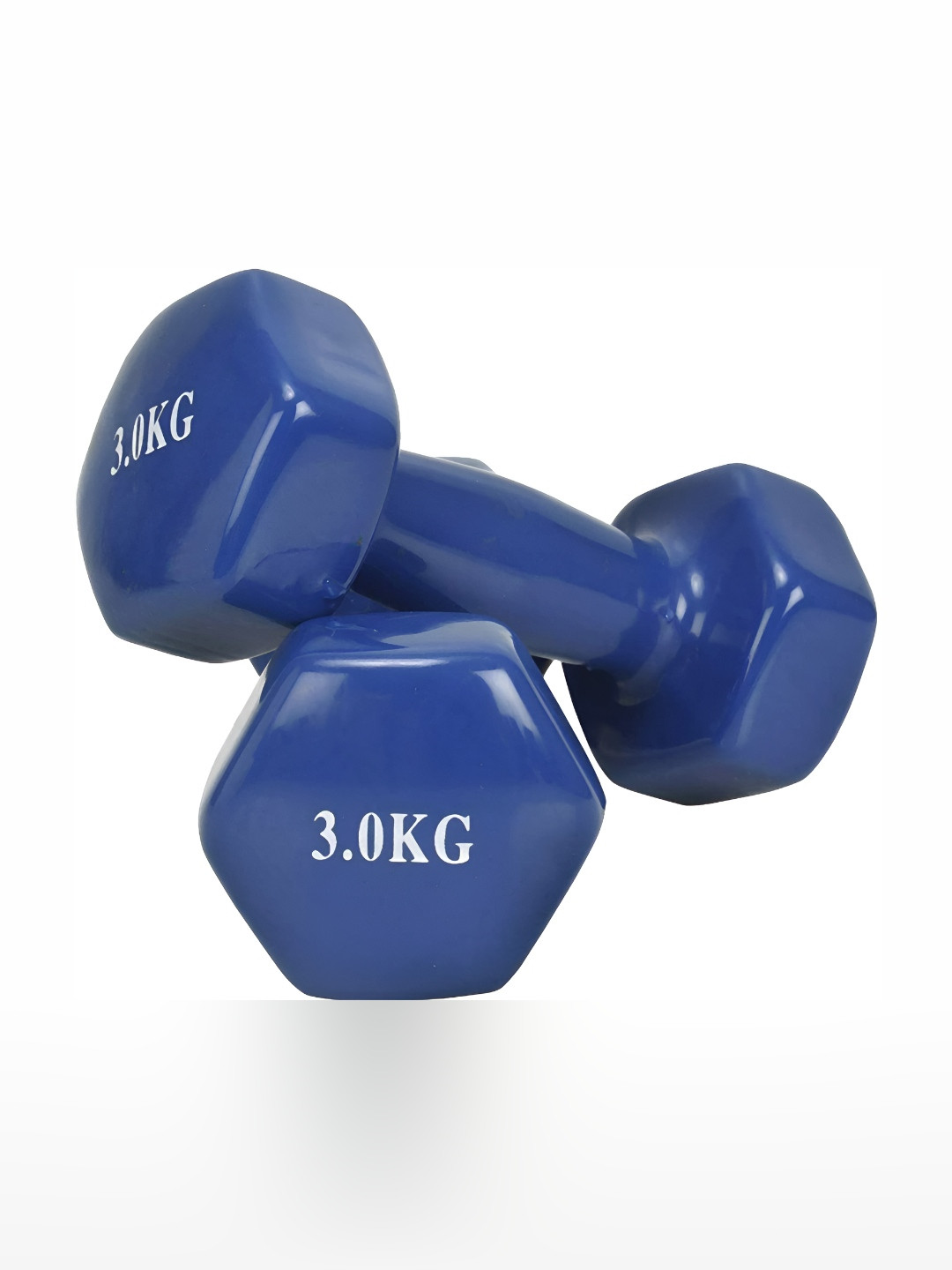 HackerX 2 Pieces Vinyl Fixed Weight Dumbbells - 3 kg Each