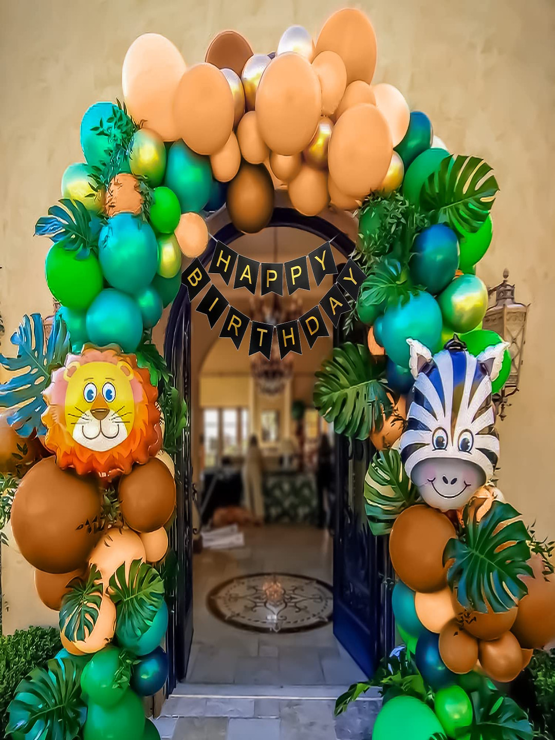 Special You 75Pcs Green & Peach-Colored Birthday Decor