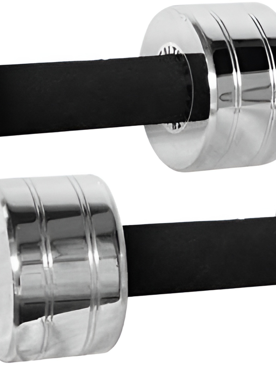 HackerX 2-Pcs Chrome Plated Steel Fixed Weight Dumbbell - 5 kg Each