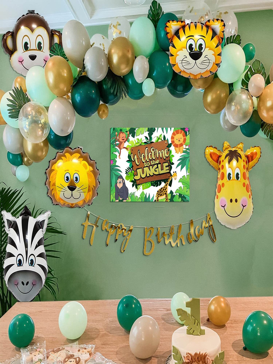 Special You Green & Yellow 49 Pieces Birthday Festive Decor