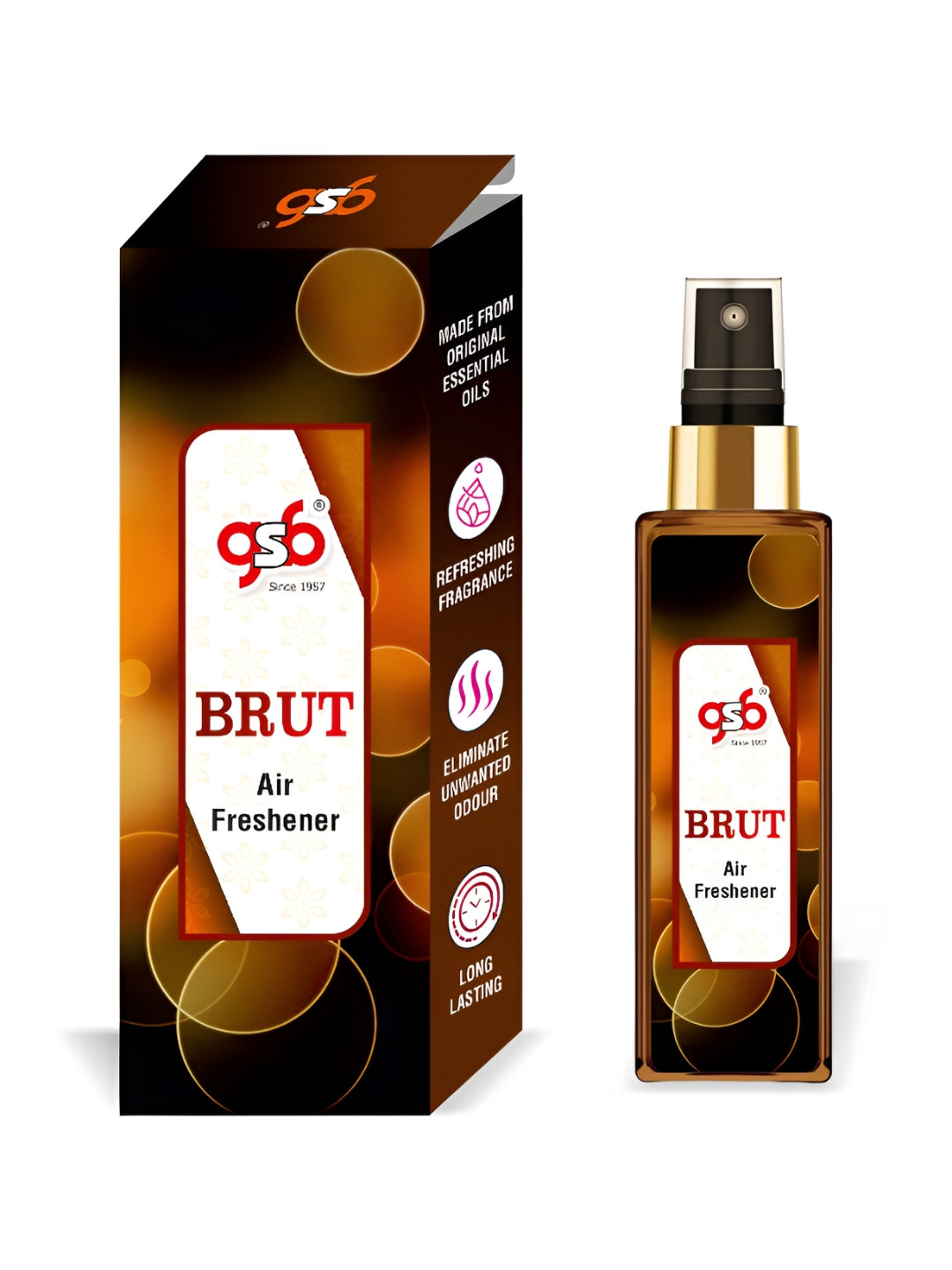 GSB Brut Brown And White Long Lasting Natural Air Freshener-100 ml
