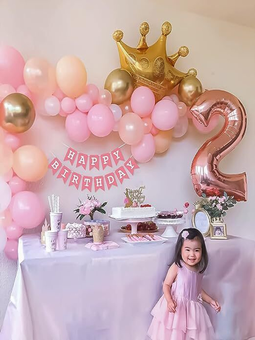 Special You Pink 57 Pieces Second Birthday Decoration Balloons