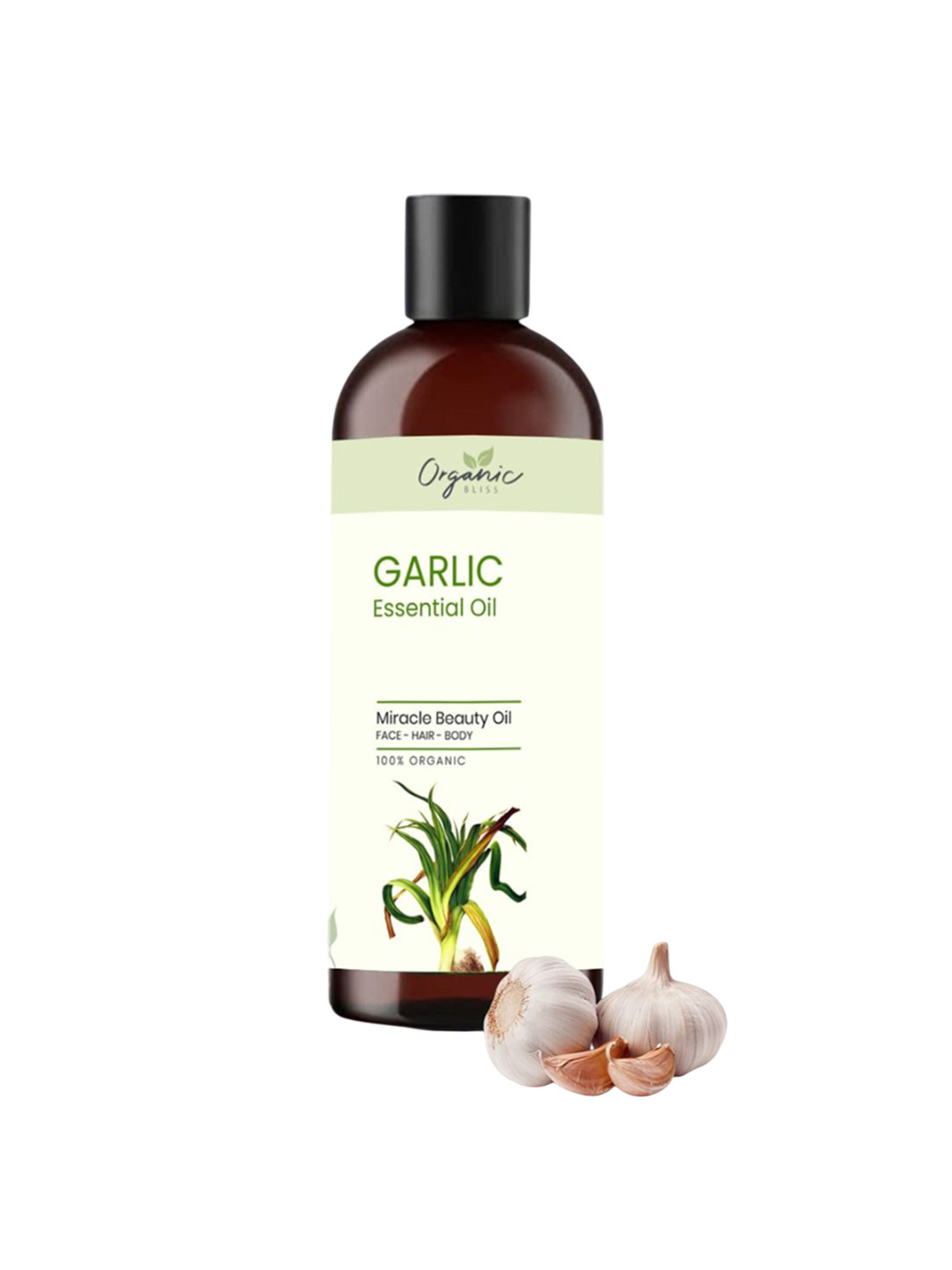 Organic Bliss Garlic Essential Beauty Massage Oil For Face Hair & Body - 50 ml