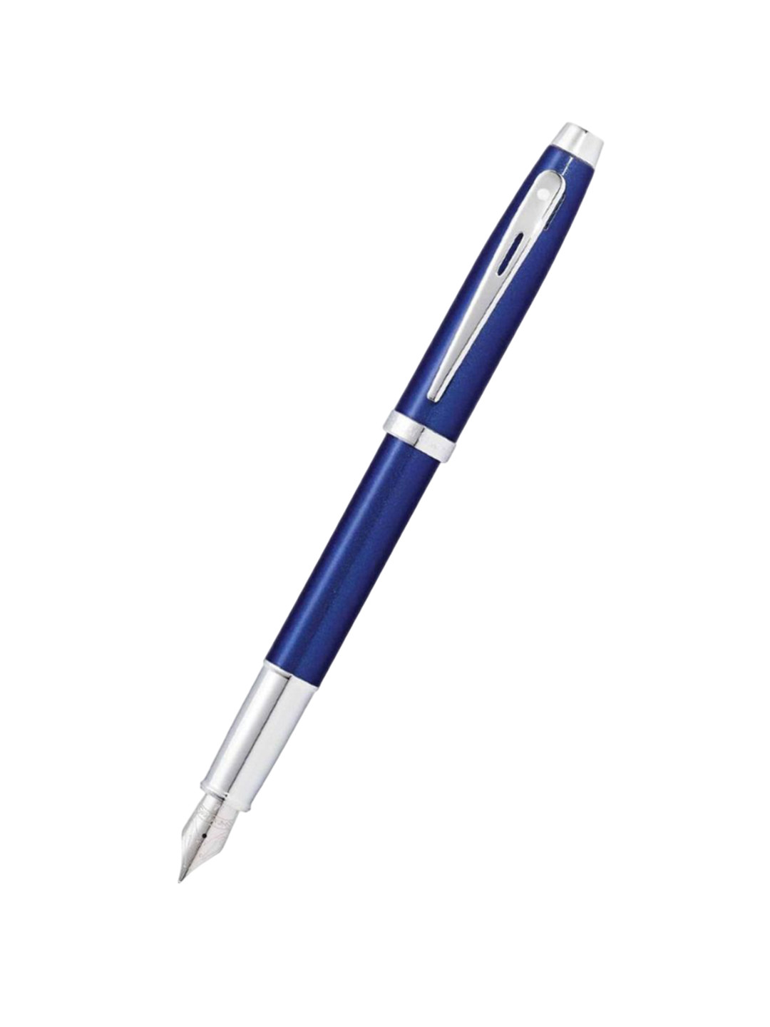 Sheaffer Blue with Chrome Trim E9339 Gift100 Fine Nib Fountain Pen