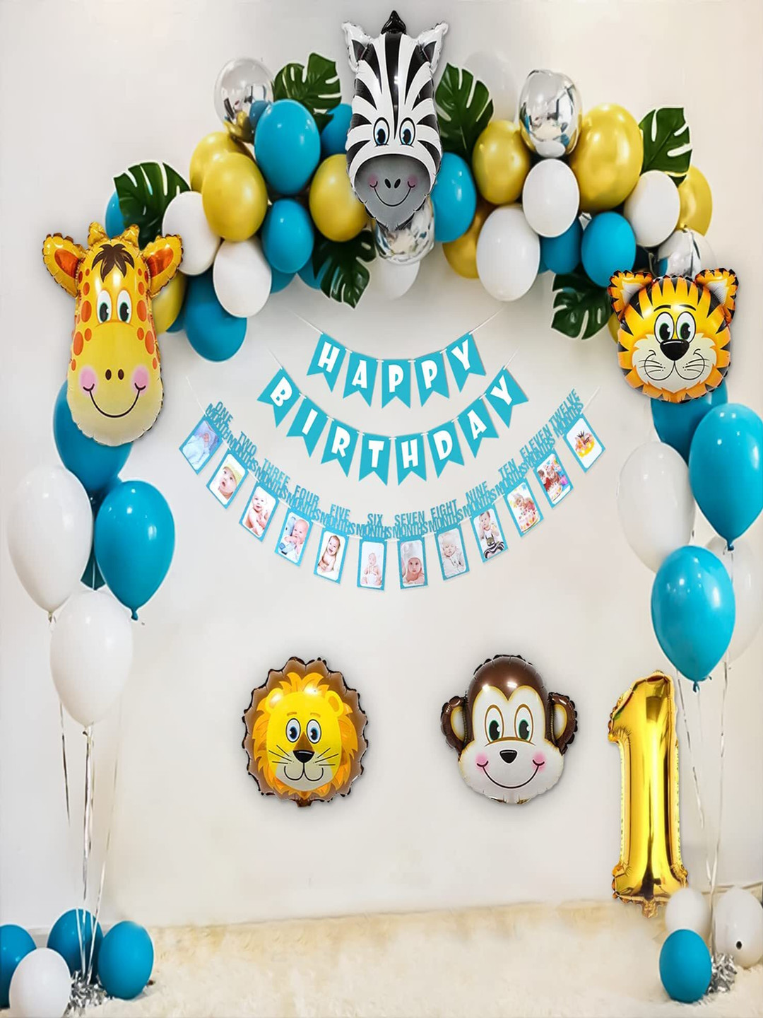 Special You Blue & Gold Toned 51 Pieces Birthday Festive Decor