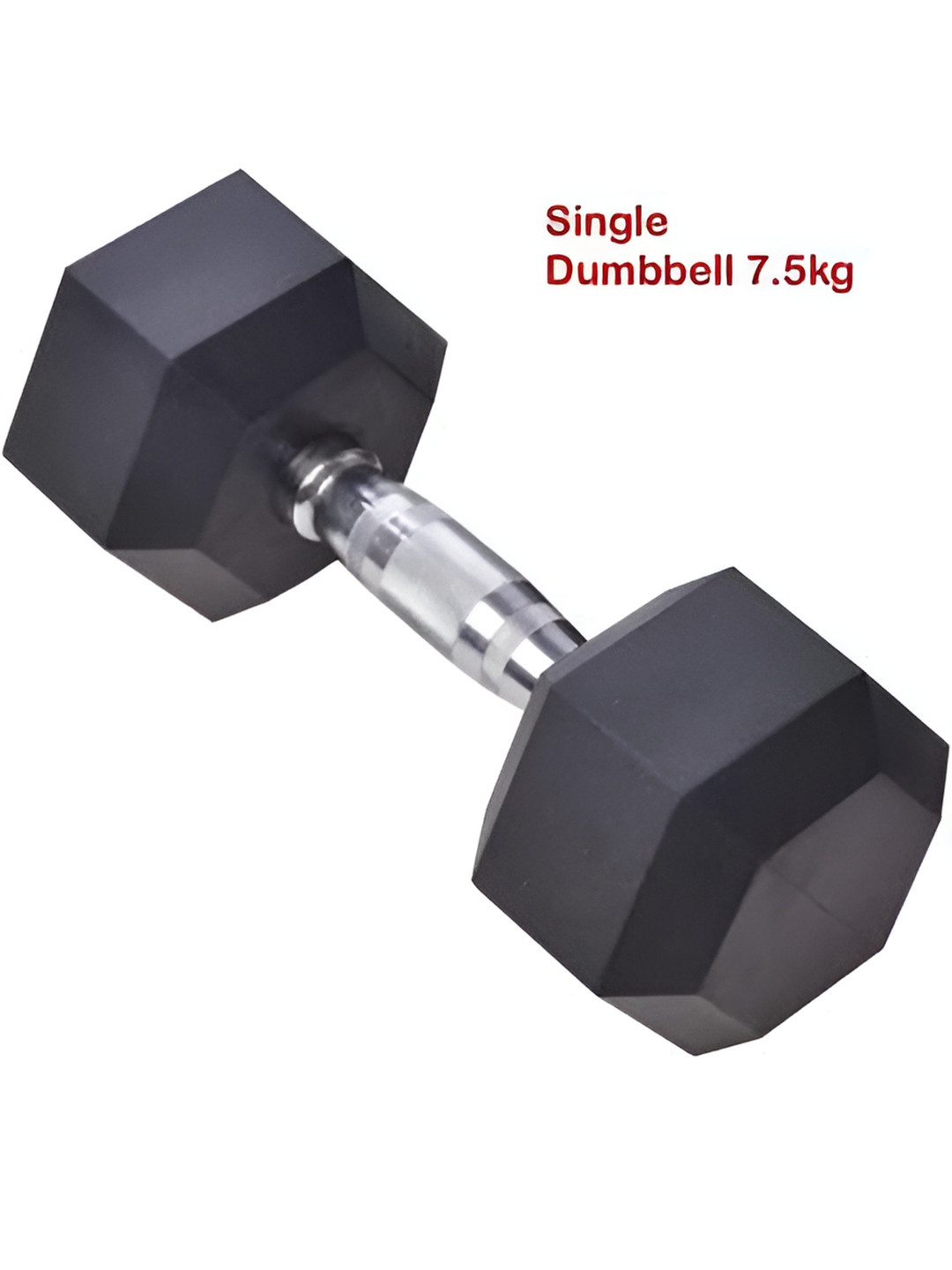 HackerX Rubber Coated Dumbbell - 7.5 kg