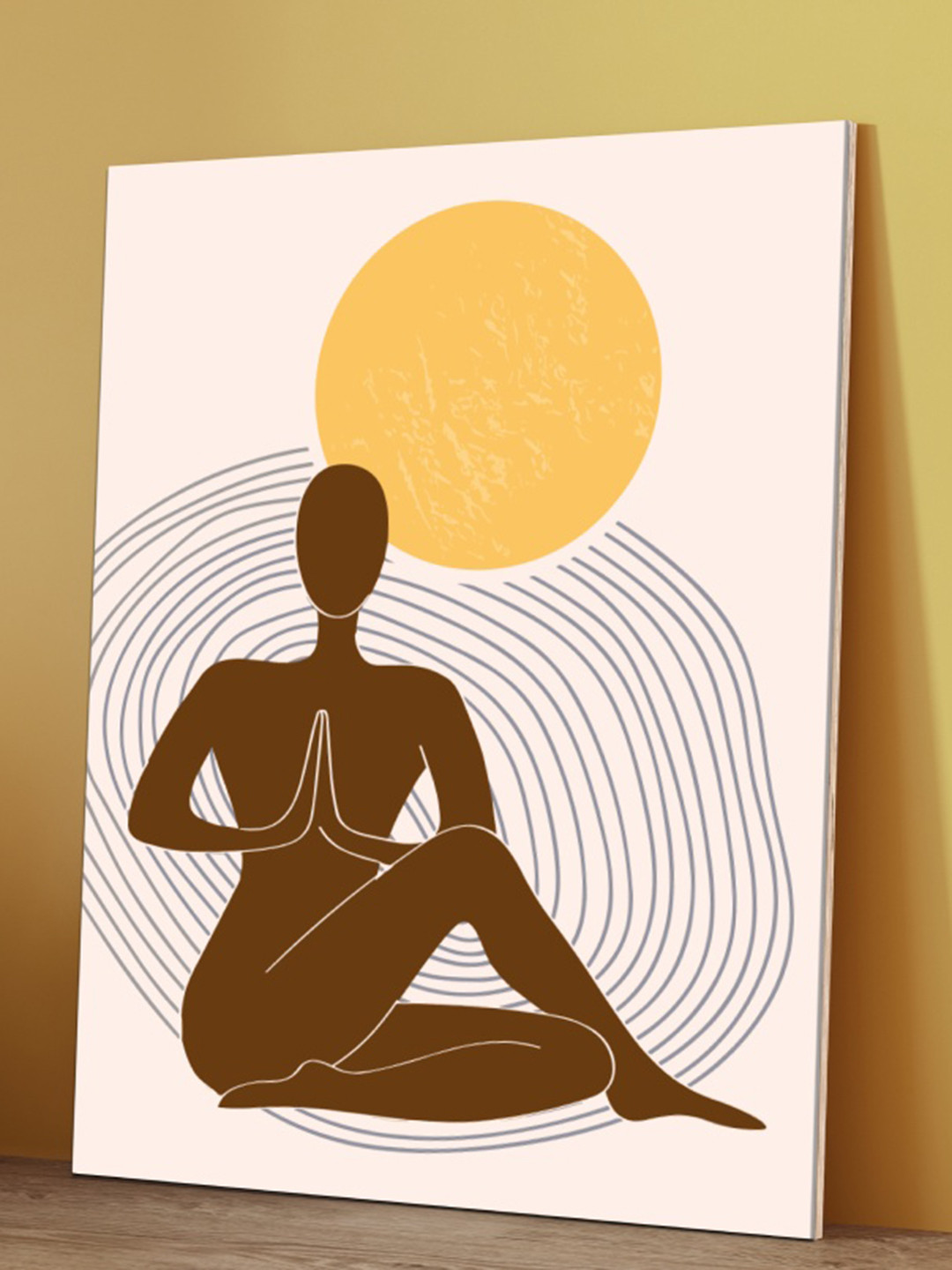 Chalk My Theme Beige & Brown Wood Religious Wall Art