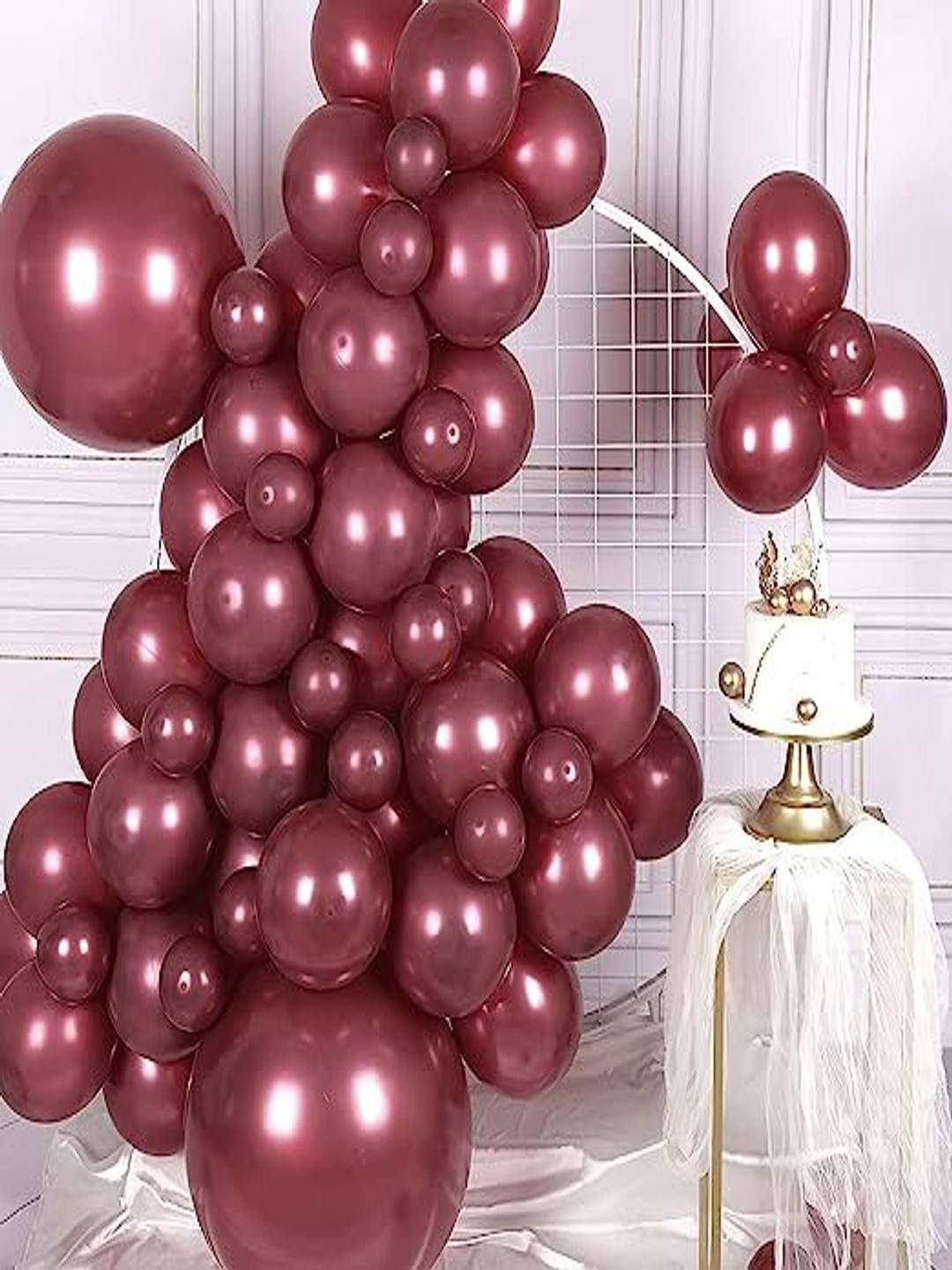 Special You Maroon 50 Pcs Birthday Decoration Balloons