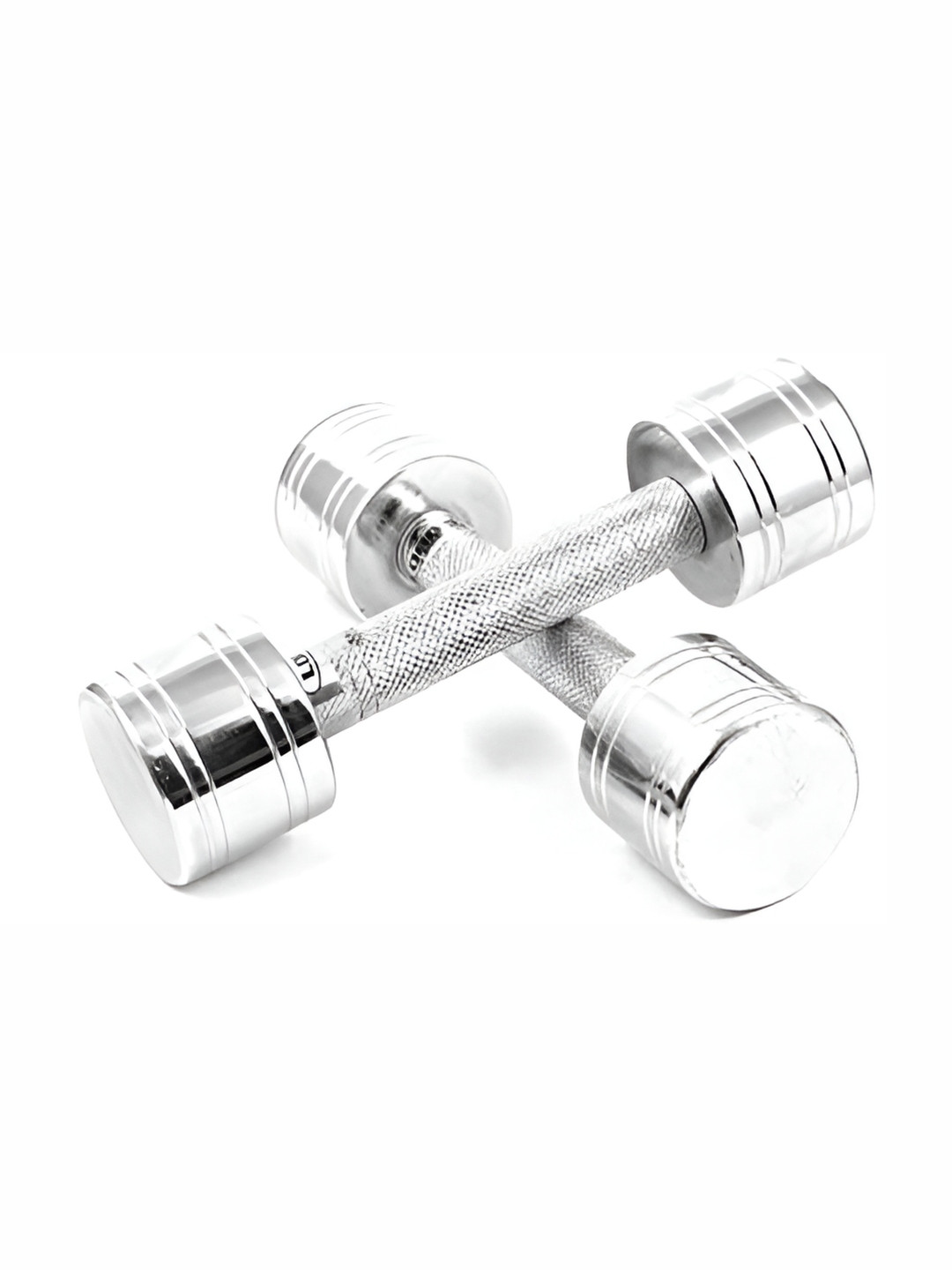 HackerX 2-Pcs Chrome Plated Steel Dumbbells - 2.5 kg Each