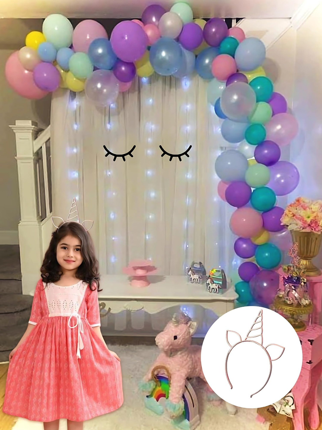 Special You Set Of 70 Pink & Green Festive Decors