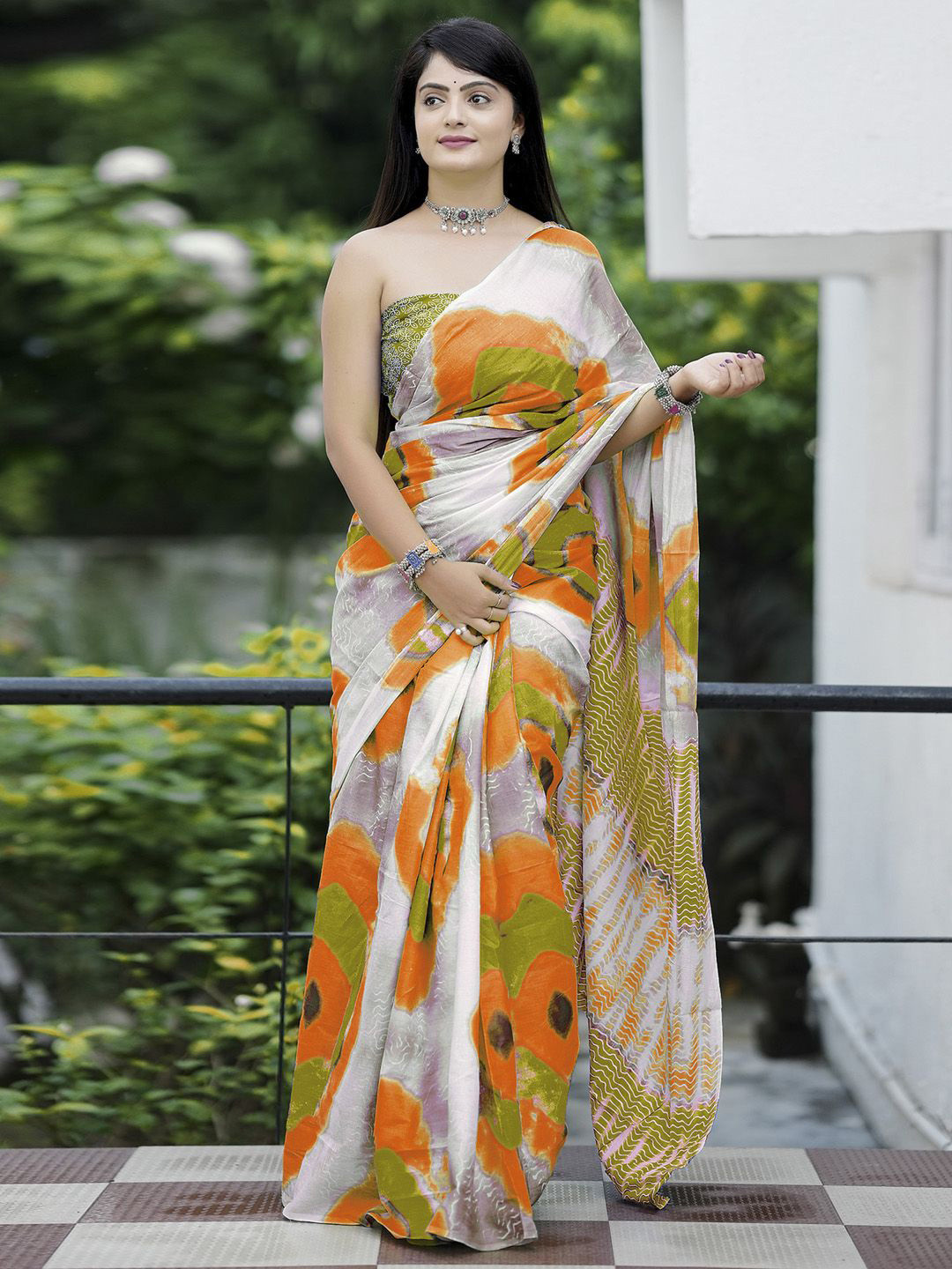 Mitera Bagru Saree