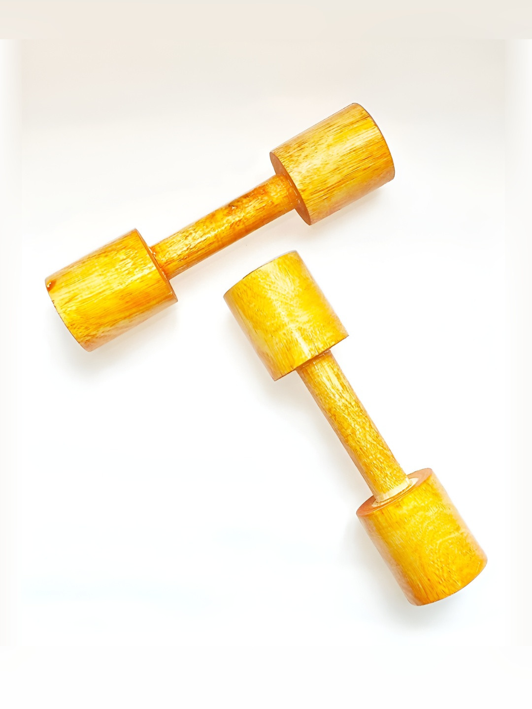 HackerX 2 Pieces Wooden Fixed Weight Dumbbells - 0.3 kg