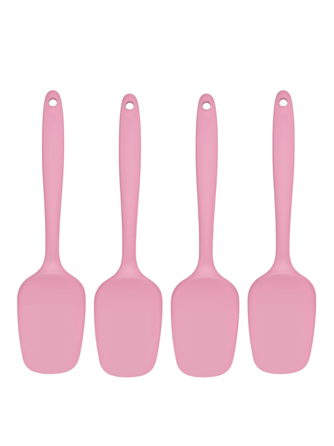 Baskety Pink 4 Pieces Spoon For Baking Serving Spatula